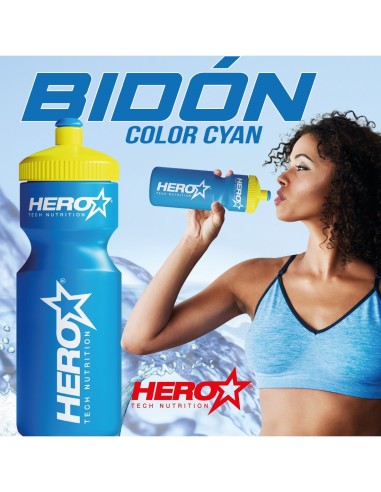 BOTTLE 750 ML WHITE LOGO  - COLOR: CYAN