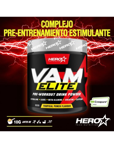 VAM ELITE  HERO TECH NUTRITION - PRE-ENTRENAMIENTO ESTIMULANTE