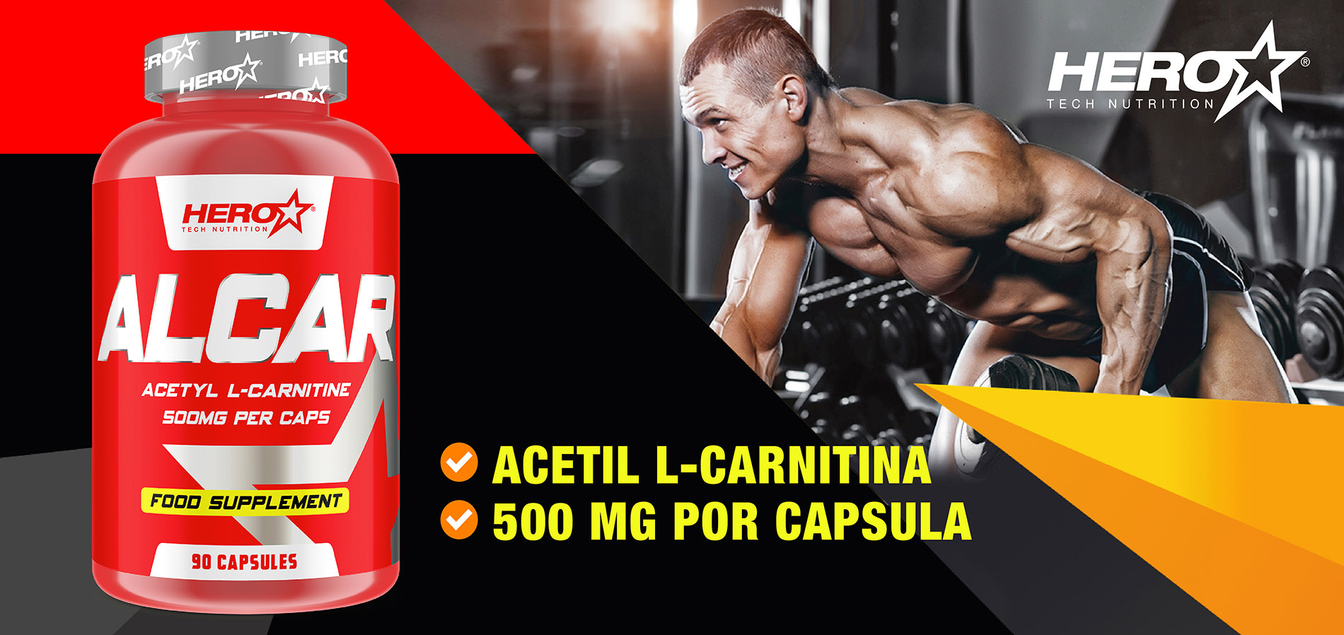 ALCAR ACETIL CARNITINA HERO TECH NUTRITION herotechnutrition