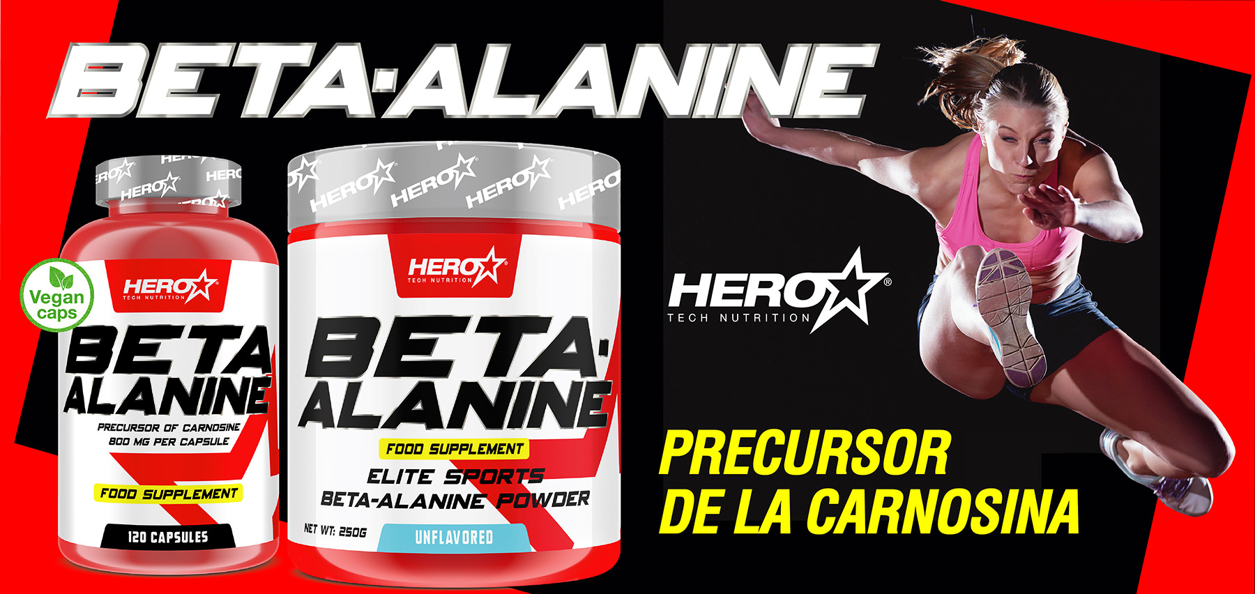 BETA-ALANINE - BETA ALANINA - HERO TECH NUTRITION herotechnutrition