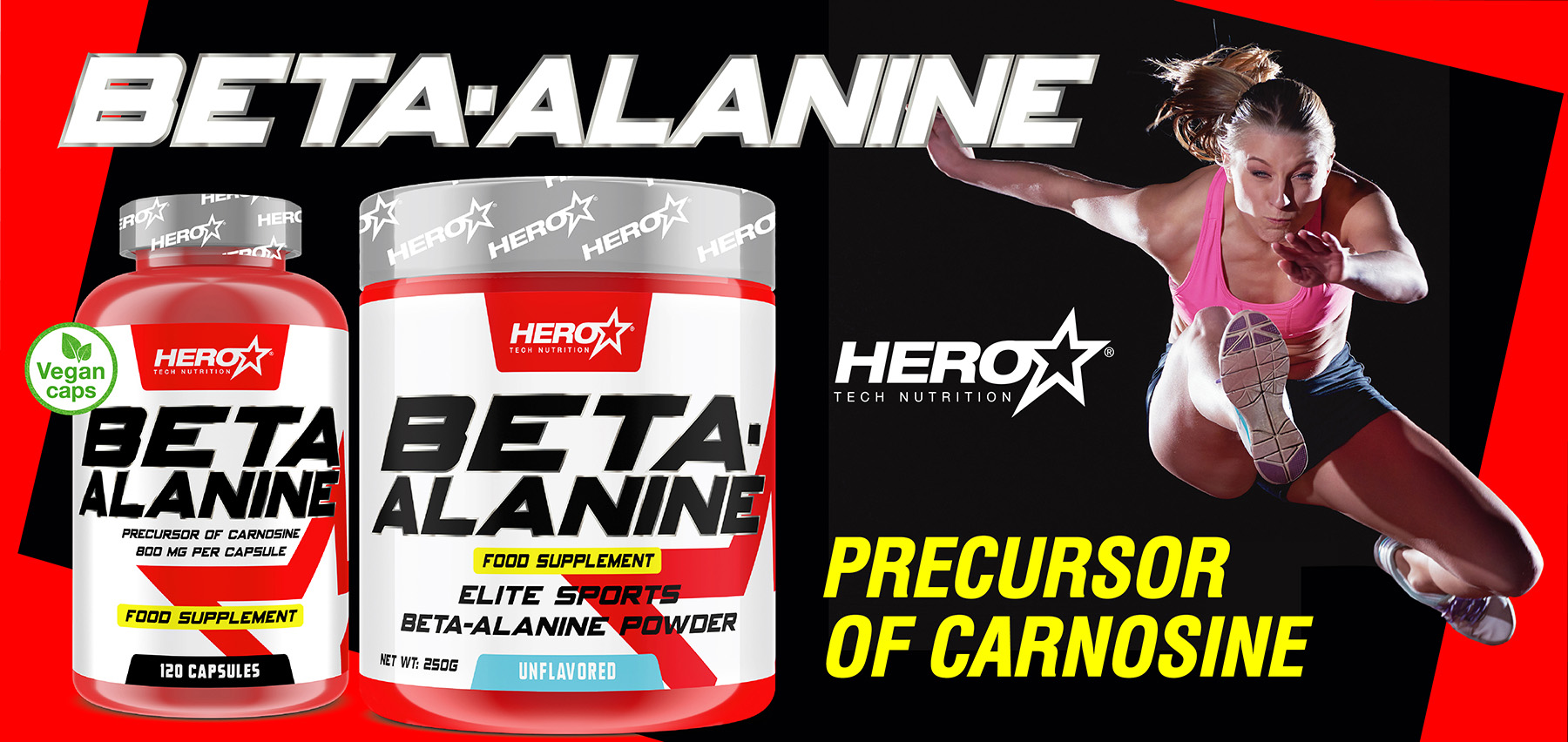 BETA-ALANINE CARNOSINE HERO TECH NUTRITION herotechnutrition
