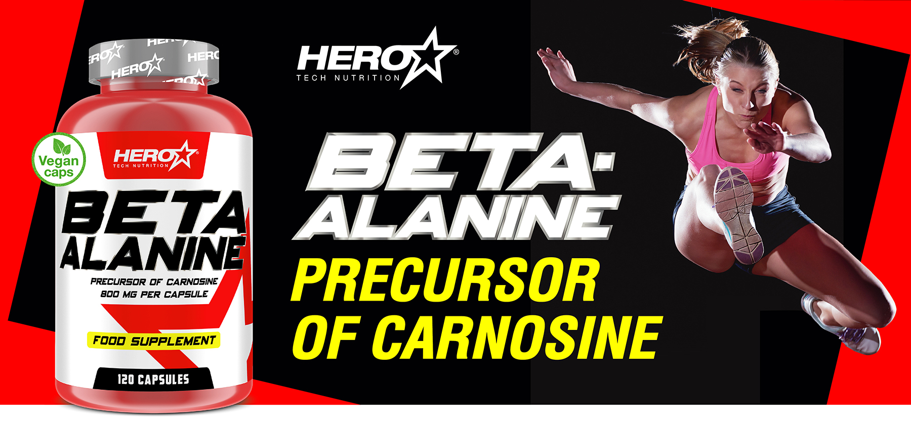 BETA-ALANINE BETA ALANINE HERO TECH NUTRITION CARNOSINE CAPSULES herotechnutrition