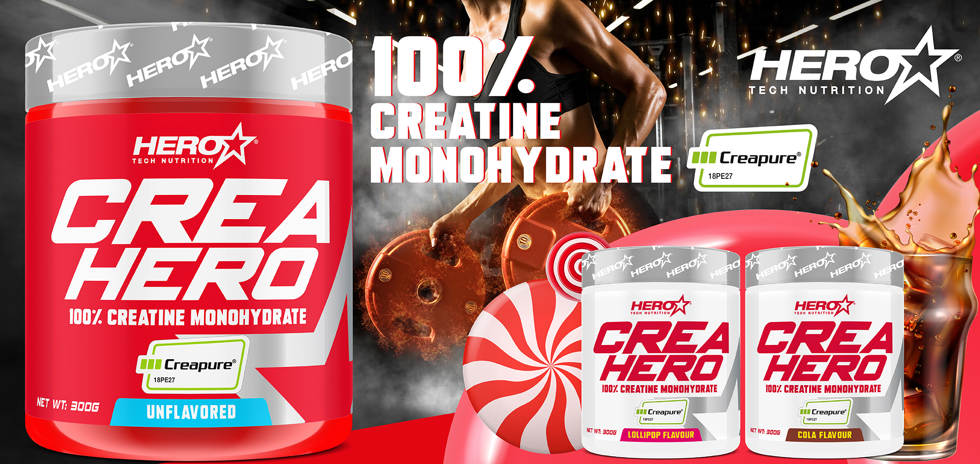 CREAHERO CREATINE HERO TECH NUTRITION HEROTECHNUTRITION