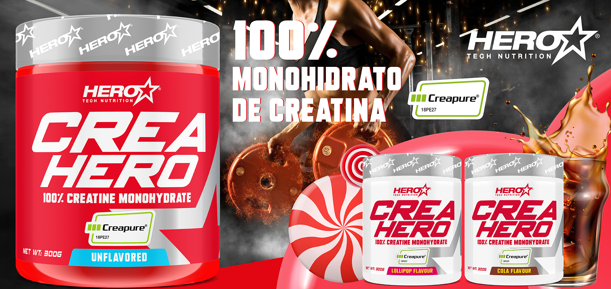 CREAHERO CREATINA CREAPURE - HERO TECH NUTRITION herotechnutrition