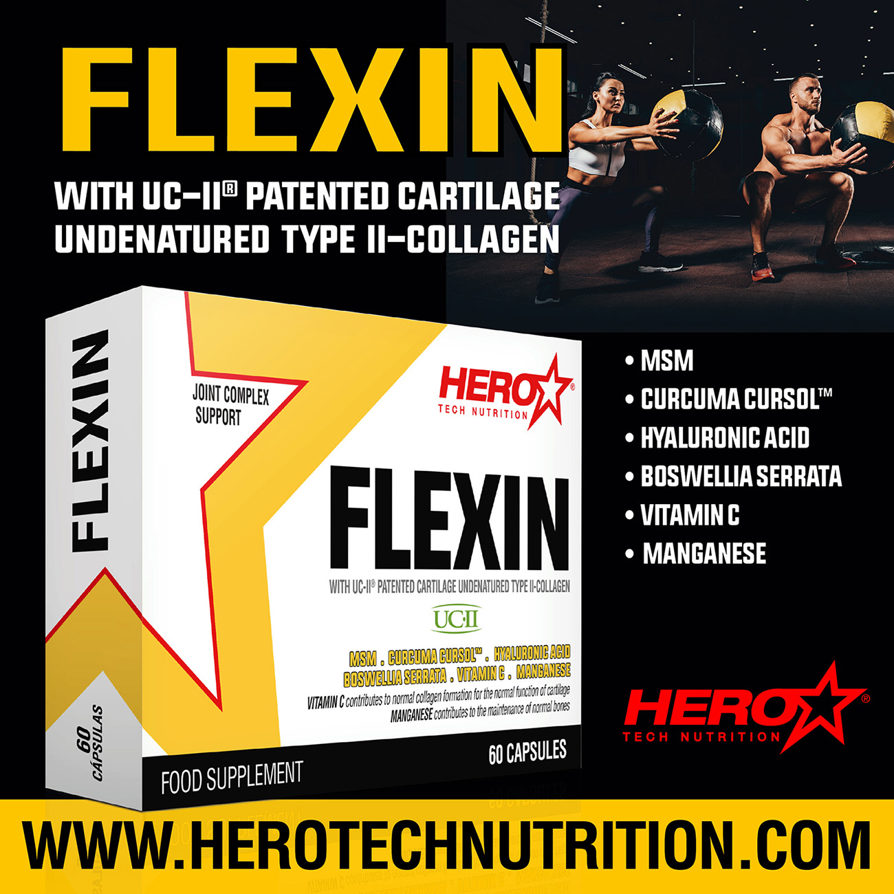 FLEXIN ARTICULACIONES HERO TECH NUTRITION herotechnutrition