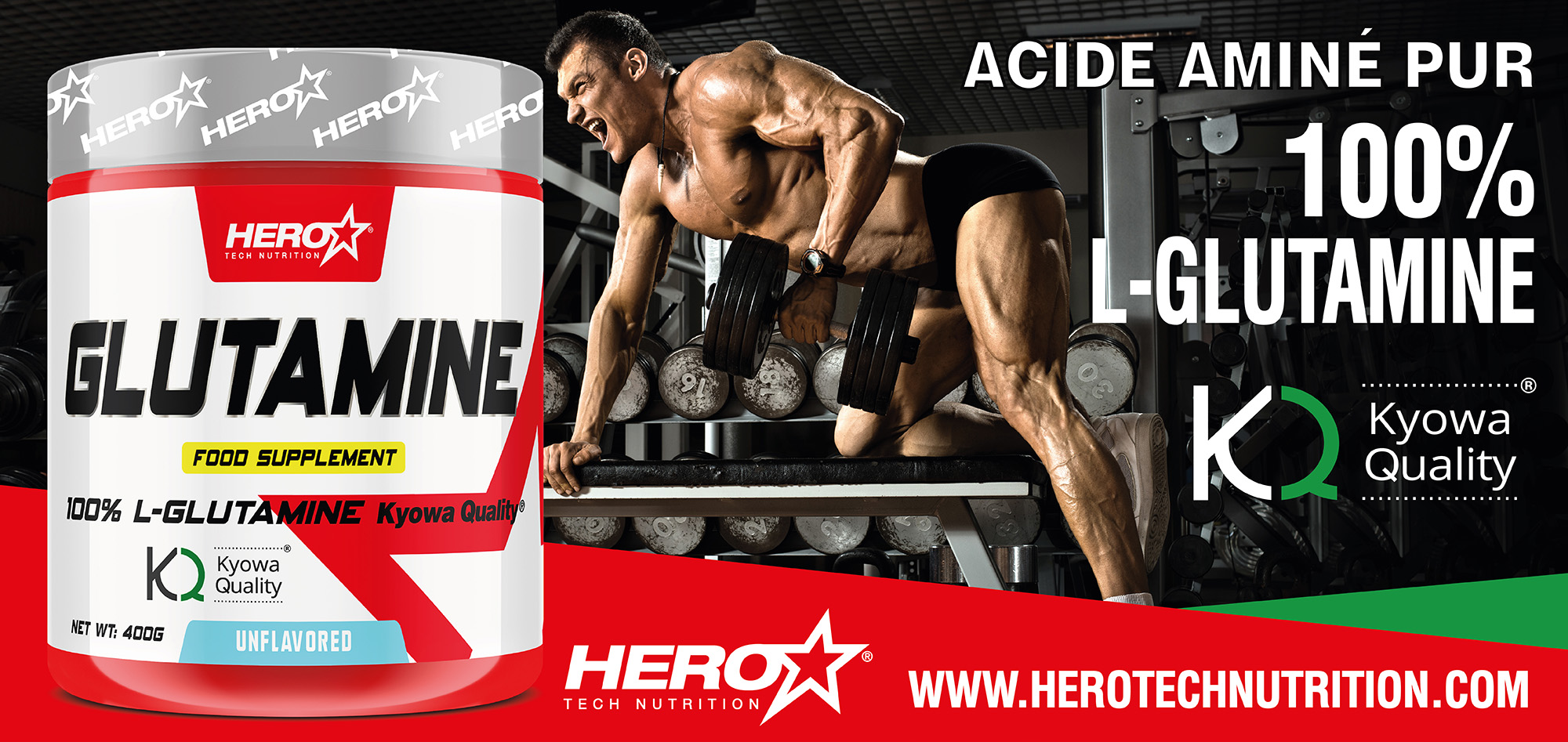 GLUTAMINE KYOWA HERO TECH NUTRITION herotechnutrition