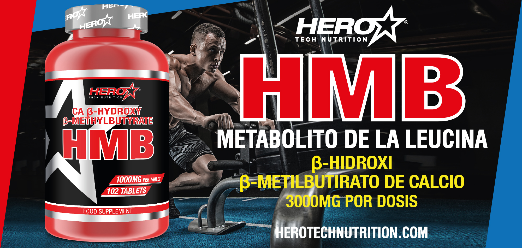 HMB AMINOACIDO LEUCINA HERO TECH NUTRITION