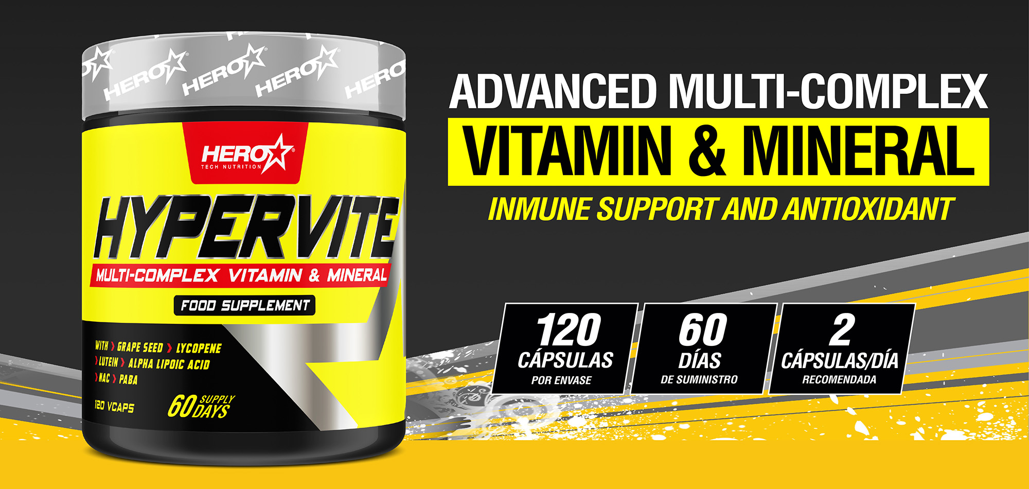 HYPERVITE MULTI VITAMINAS Y MINERALES - HERO TECH NUTRITION herotechnutrition.com