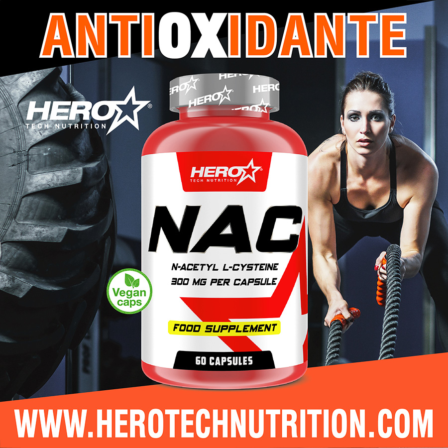 NAC ACETIL CISTEINA ANTIOXIDANTE HERO TECH NUTRITION