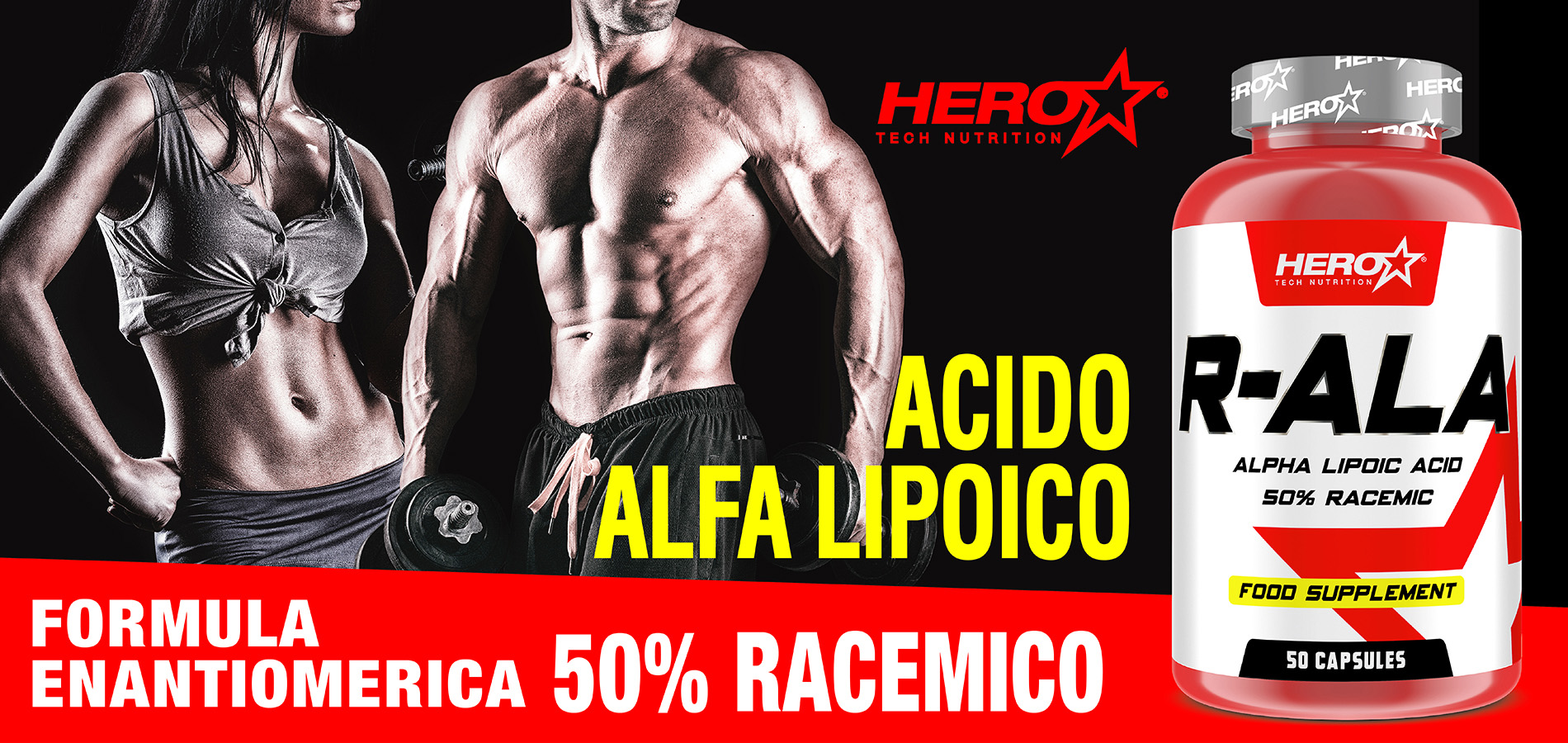 R-ALA ACIDO LIPOICO HERO TECH NUTRITION herotechnutrition
