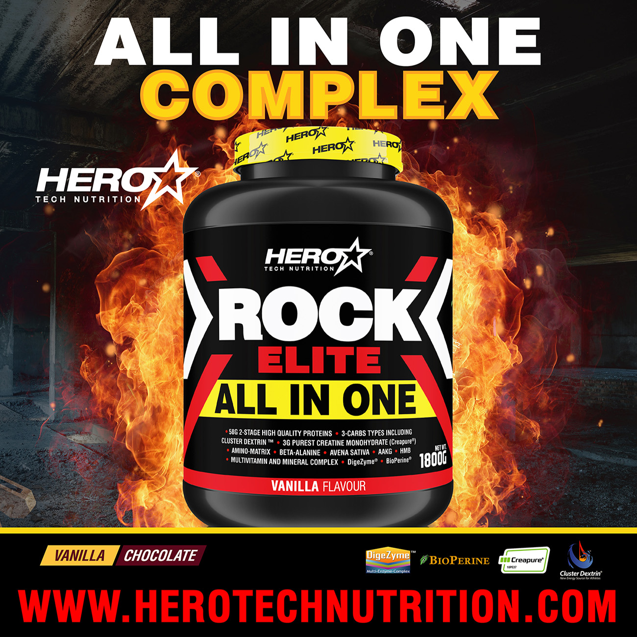 ROCK ELITE ALL IN ONE HERO TECH NUTRITION herotechnutrition