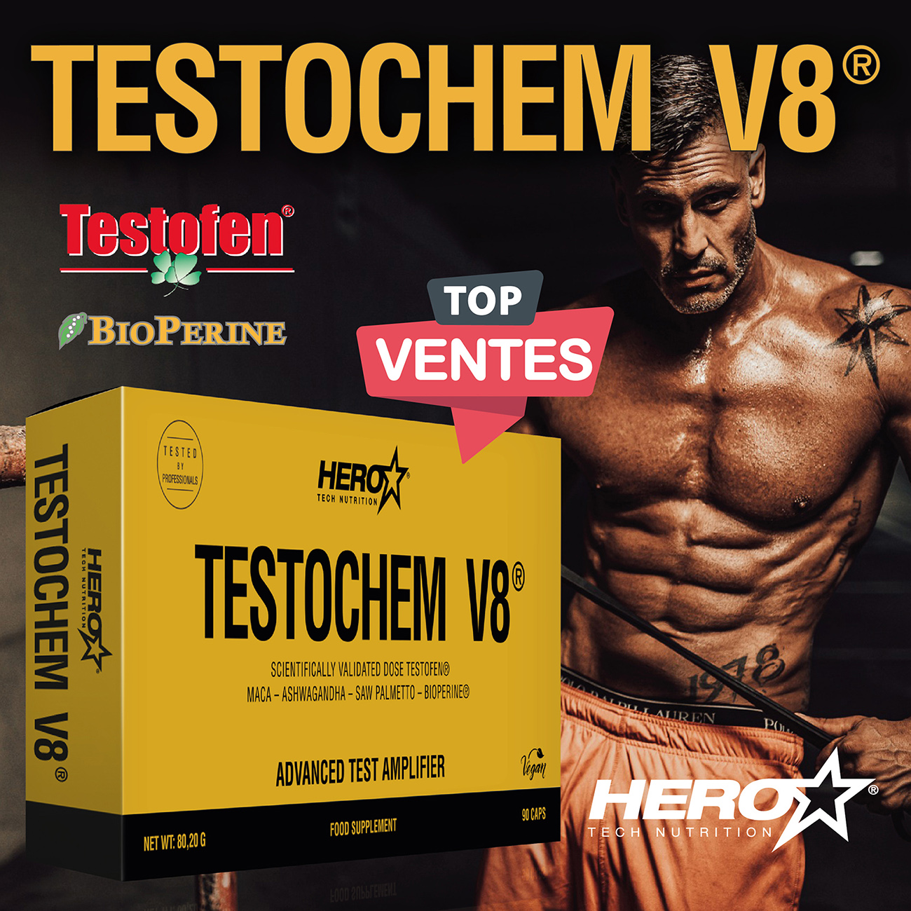 TESTOCHEM TESTOSTERONA HERO TECH NUTRITION herotechnutrition