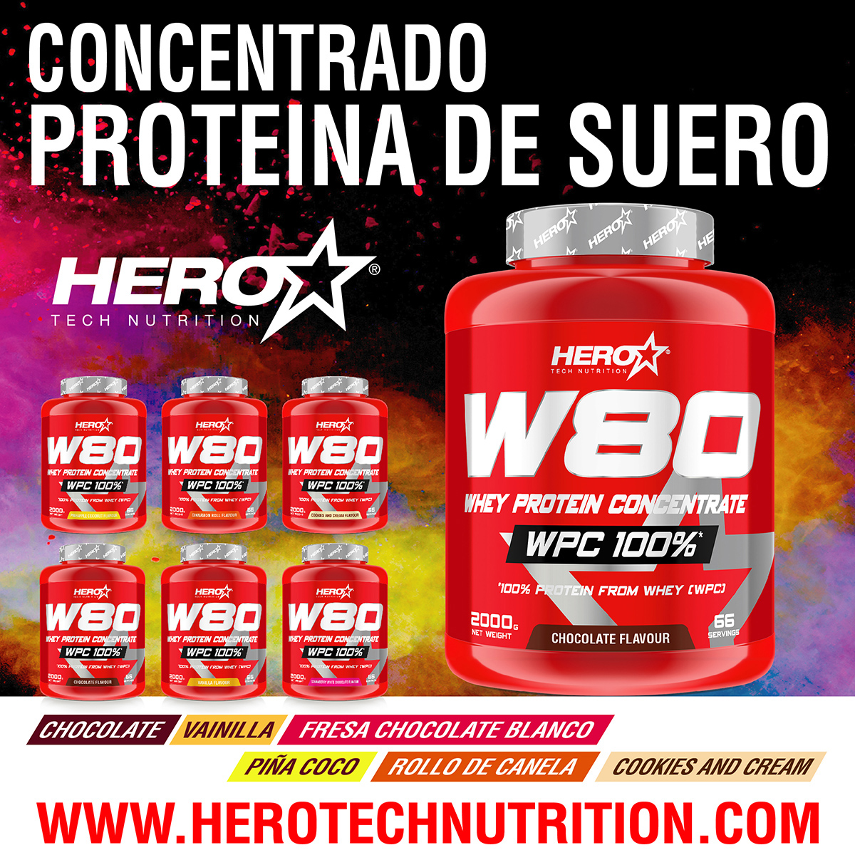 PROTEINA W80 HERO TECH NUTRITION herotechnutrition