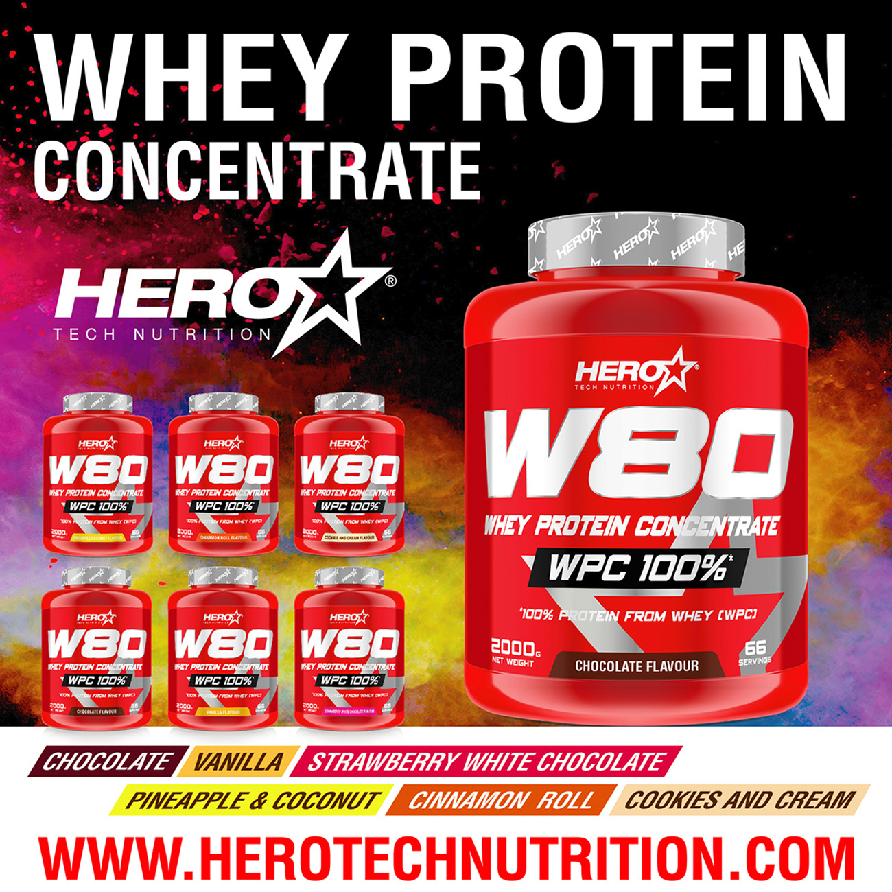 PROTEINA W80 HERO TECH NUTRITION herotechnutrition