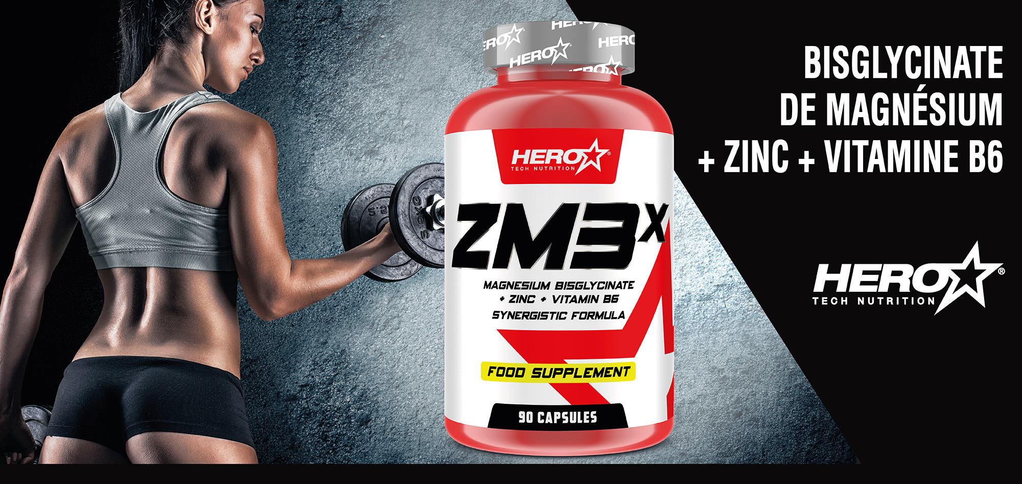 ZM3X ZINC MAGNESIUM B6 HERO TECH NUTRITION herotechnutrition